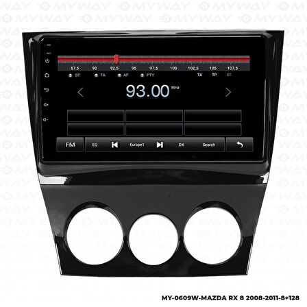 Araç Multimedya Mazda Rx8 Android 12 Carplay 4Gb Ram + 64Gb Hdd Navigasyon Ekran MYW