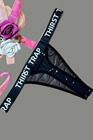 İp Kenar Yazılı String Külot  81902
