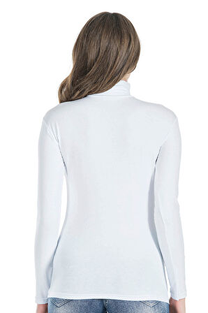 Balıkçı Yaka Uzun Kol Kadın Tişört 245