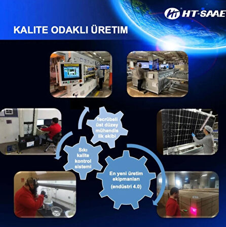 HT-SAAE Ht72-16M 435 Watt Beyaz Arka Yüz Güneş Enerji Paneli Half-cut Yüksek Verimli A Class