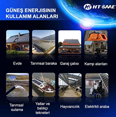 HT-SAAE Ht72-16M 435 Watt Beyaz Arka Yüz Güneş Enerji Paneli Half-cut Yüksek Verimli A Class