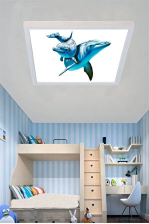 Yunus Çocuk Avize, Led 60watt, Beyaz Işık, 60x60 Led Panel, Yeni Tasarım Ledli Avize,60w