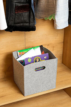 Çok Amaçlı Kullanım Keçe Organizer Dolap İçi Düzenleyici Saklama Kutusu