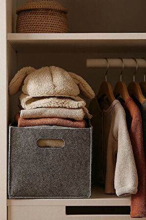 Çok Amaçlı Kullanım Keçe Organizer Dolap İçi Düzenleyici Saklama Kutusu