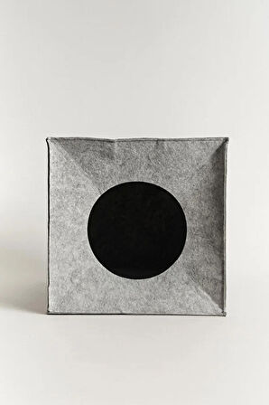 Keçe Kedi Yuvası Organizer Düzenleyici Katlanabilir Gri