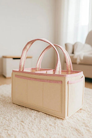 Anne Bebek Keçe Bakım Çantası Yenidoğan İçin Organizer Düzenleyici Çok Amaçlı