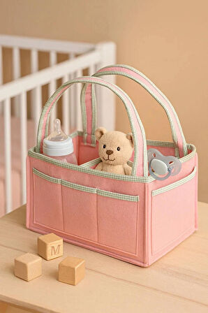 Anne Bebek Keçe Bakım Çantası Yenidoğan İçin Organizer Düzenleyici Çok Amaçlı