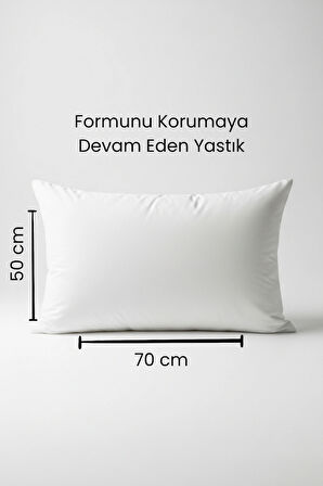 2 Adet 700 gr Elyaf Dolgulu Mikrofiber Yastık - Yıkanabilir & Nefes Alan 50 x 70 cm