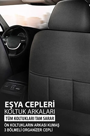 Dongfeng Pickup  Uyumlu 5 KOLTUK TAM SET MOCHA SERİSİ TAM SET TAY TÜYÜ OTO KOLTUK KILIFI FÜME