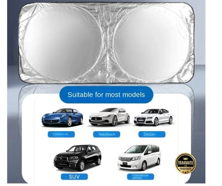 Jeep Grand Cherokee 2011-2012-2013-2014 Katlanabilir Yuvarlak Milfonlu Oto Ön Cam Güneşliği 150x70 cm UV Korumalı  Araç Güneş Perdesi