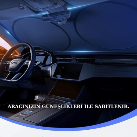 Jeep Grand Cherokee 2011-2012-2013-2014 Katlanabilir Yuvarlak Milfonlu Oto Ön Cam Güneşliği 150x70 cm UV Korumalı  Araç Güneş Perdesi