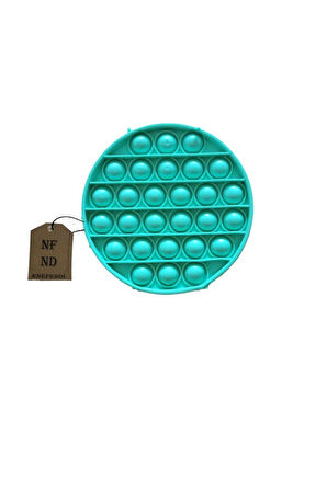Stres Duyusal Eğitici Popit Buble Fidget Pop It Oyuncağı Turkuaz Yuvarlak