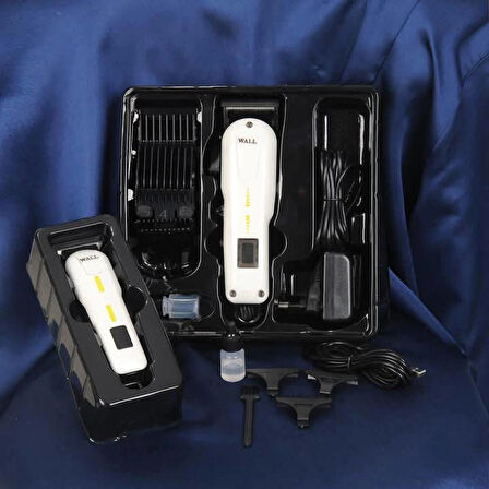 Wall 2 Li Set Cordless Taper Şarjlı Saç Sakal Kesme Tıraş Makinesi Profosyonel  Berber  Kuaför Tıraş Makinesi