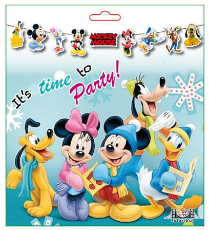 Delux Serisi Eğlenceli Oyun Alanı Çocuk Odası 3D MICKEY MOUSE ZARF BANNER