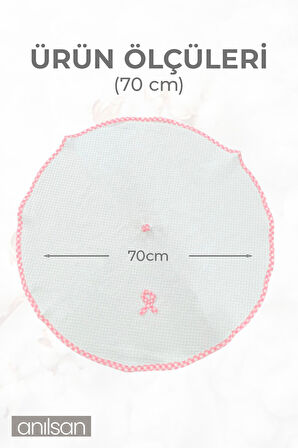 %100 Pamuk Askılı Mutfak Havlusu - 70 cm Çapında Yuvarlak El ve Yüz Havlusu (8 Renk)