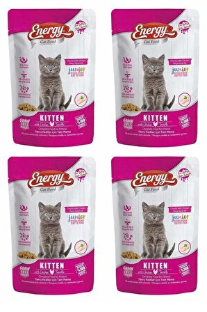 Energy Tavuklu Yavru Yaş Pouch Kedi Maması 85 G - 4 Adet