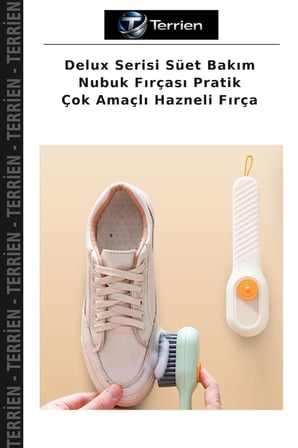 Delux Serisi Süet Bakım Nubuk Fırçası Pratik Çok Amaçlı Hazneli Fırça