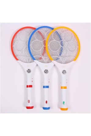 5 Adet Sivrisinek Öldürücü Raket – El Fenerli LED Işıklı, Lityum Bataryalı Ergonomik ABS Gövdeli Haşere Savar Mosquito Bug Zapper