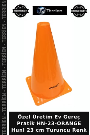 Özel Üretim Ev Gereç Pratik HN-23-ORANGE Huni 23 cm Turuncu Renk