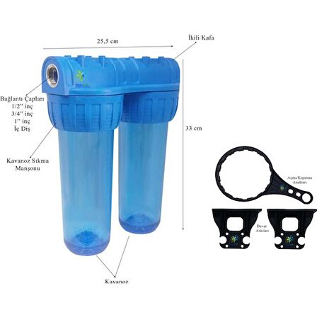 Kum Çamur Pas Mil Arıtıcı Koku Giderici Filtre 10" Inç