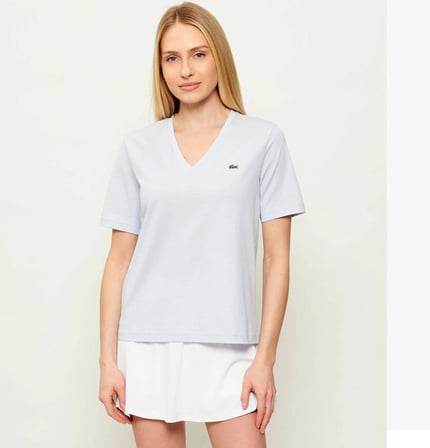 Lacoste V Yaka  Organik pamuk Bayan T-Shirt