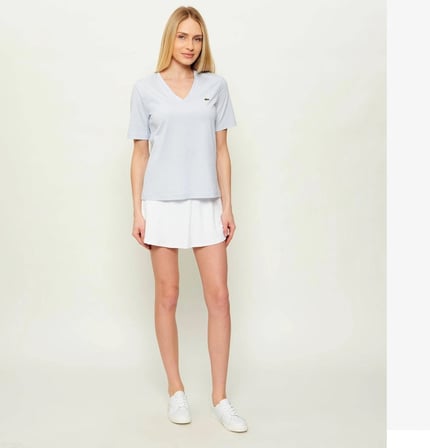 Lacoste V Yaka  Organik pamuk Bayan T-Shirt
