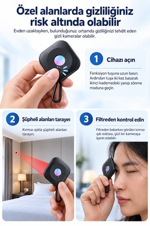Kamera Dedektörü  Kızılötesi Kamera Bulucu Casus Kamera Bulucu