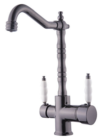 Rustik Arıtmalı Mutfak Evye Bataryası Füme