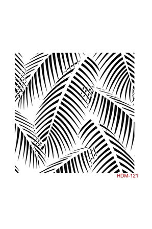 Yaprak Stencil (şablon) 25x25 Cm