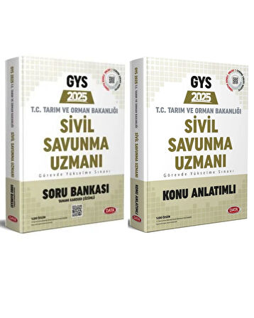Data 2025 GYS Tarım ve Orman Bakanlığı Sivil Savunma Uzmanı Konu ve Soru 2 Kitap Set Data Yayınları