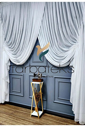 İnce Cizgili Yeni Moda Tül Kruvaze Tiyatro Yanki Tül Perde