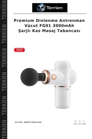 Premium Dinlenme Antrenman Vücut FG01 3000mAh Şarjlı Kas Masaj Tabancası