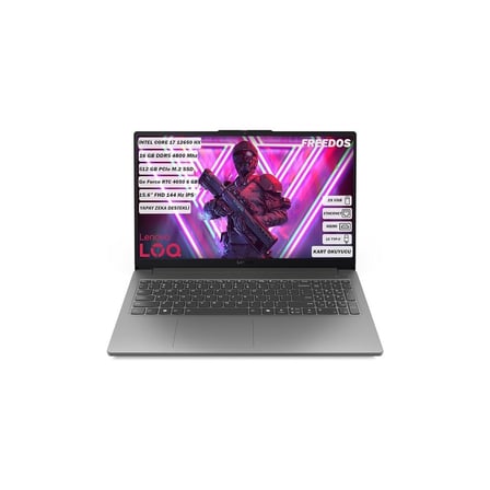 Loq Intel Core I7 12650HX 16GB 512GB SSD RTX4050 Freedos 15.6" Fhd Taşınabilir Bilgisayar 83LK002VTR