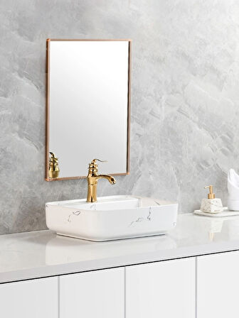 Tezgah Üstü Seramik Çanak Lavabo Banyo Lavabosu