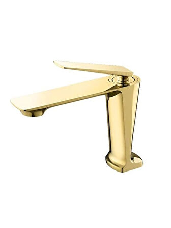 Lüks Tasarım Lavabo Bataryası Gold