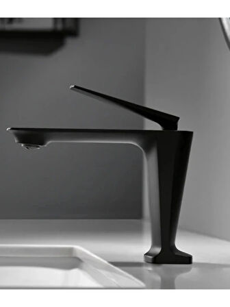 Lüks Tasarım Lavabo Bataryası Siyah