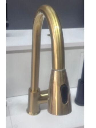 Spiralli Fonksiyonel Başlıklı Mutfak Evye Bataryası Mat-Gold