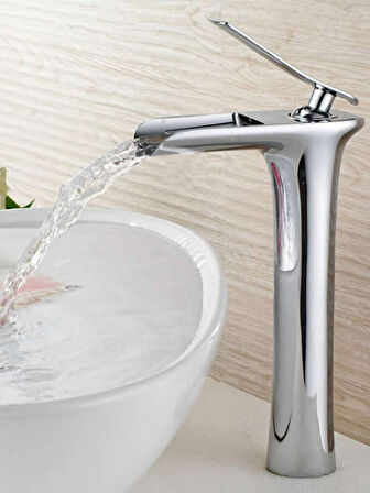 Şelale Çanak Lavabo Bataryası Gümüş
