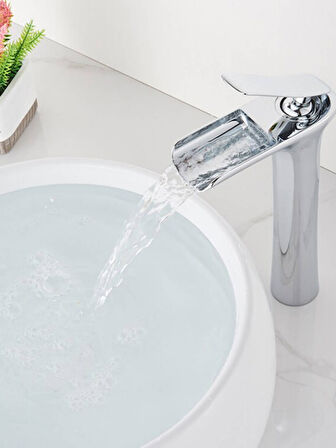 Şelale Çanak Lavabo Bataryası Gümüş
