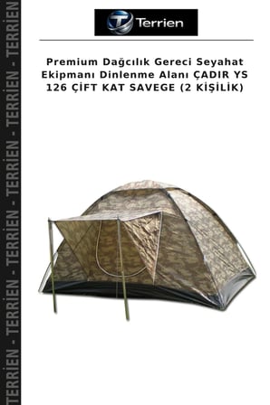 Premium Dağcılık Gereci Seyahat Ekipmanı Dinlenme Alanı ÇADIR YS 126 ÇİFT KAT SAVEGE (2 KİŞİLİK)