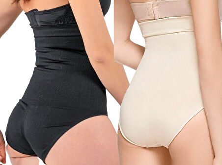 2’li slip korse toparlayıcı Ten-Siyah Toparlayıcı-sıkılaştırıcı-inceltici