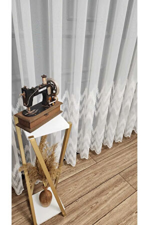 Farbateks Dikim Etek Geniş Ritim Model Desenli 1e3 Kat Kırışmaz Ütü Istemez Keten Tül Perde