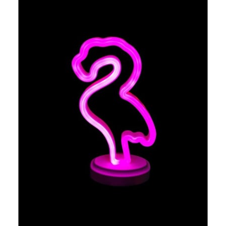 Premium Dekoratif Obje Salon Dekoru Okul Hediyesi Neon Işıklı Flamingo Yazılı Masa Gece Lambası