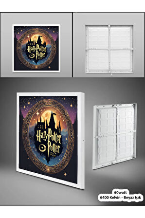 Çocuk odası Harry Potter Avize, Led 60x60 kare, Modern tasarım,60watt aydınlatma, tavan lambası,YENİ