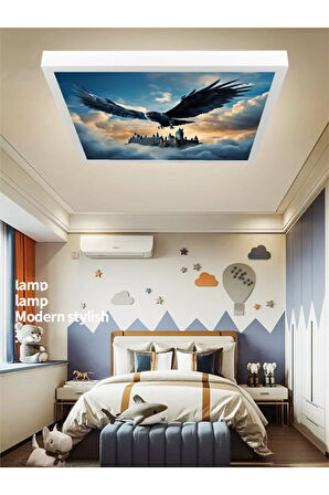 Harry Potter Led Avize, 60X60 Genç Odası Led Lamba, 60w, beyazı Işık, Harry Potter Çocuk Odası lamba