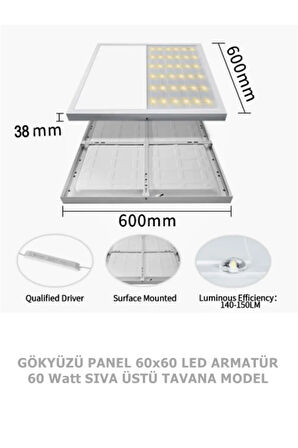 Çocuk Odası Harry Potter Avize, 60watt homojen tavan lambası, kolay montaj, modern 60x60 kare, beyaz