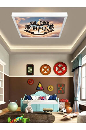 Harry Potter Lamba, Genç Odası led avize, 60x60 led ışık, 6500k beyaz ışık çocuk odası avize, YENİ