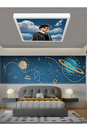 Harry Potter Avize, 60X60 LED-60WATT- ÇOCUK ODASI TAVAN LAMBASI, MODERN YENİ TAVAN AVİZE, Beyaz ışık