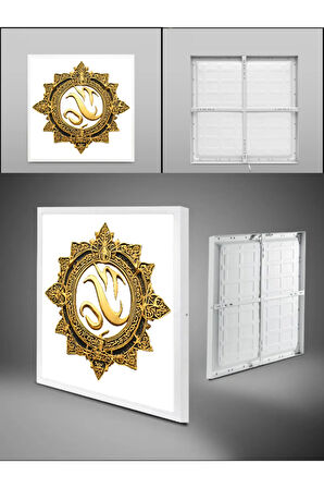 Gold Baskı Modern Avize, 60x60 Led panel,  60watt, Led armatür, baskılı led panel,6400k,Beyaz Işık,
