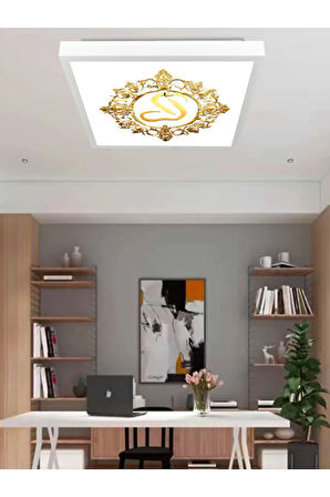 Gold Desenli Kare 60watt led aydınlatma, Yeni mesil modern led avize, Güçlü ışık tasarruflu lamba